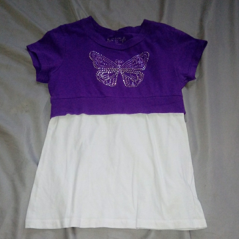 Total girl size 10-12 purple mock layered top